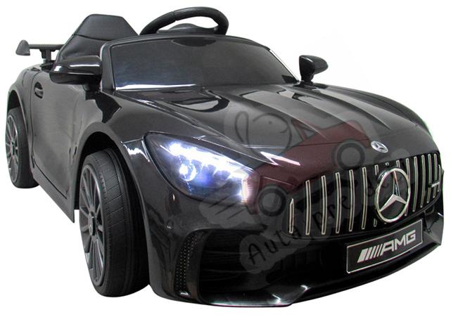 Detské športové elektrické autíčko Megacar MERCEDES GTR-S, diaľkové ovládanie, rádio USB + MP3, 2 x 35 W, 12V, čierne