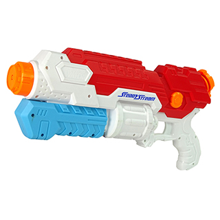 Detská pištoľ na vodu, 40 cm, 900 ml, bielo-červená