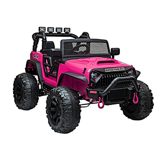 Megacar detské elektrické autíčko Jeep JC666, 2x200W, 2x12V 7Ah, ružový lakovaný