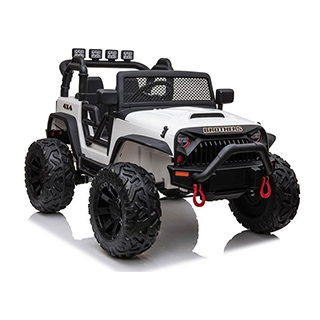 Megacar detské eketrické autíčko  Jeep JC666, 2x200W, 2x12V 7Ah, biely