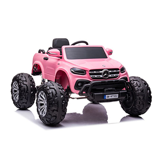 Detské elektrické autíčko monstertruck  Megacar Mercedes DK-MT950 4x4, 4x45W, 2x12V 7Ah, svetlo ružové