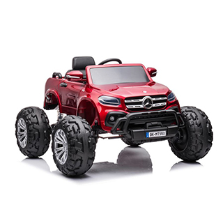 Detské elektrické autíčko monstertruck  Megacar Mercedes DK-MT950 4x4, 4x45W, 2x12V 7Ah, červené lakované