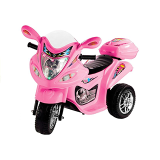 Megacar detská elektrická motorka BJX-88, trojkolesová, 18W, 6V 4,5Ah, ružová