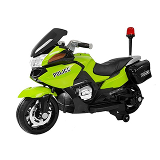 Megacar detská elektrická motorka HZB118 Policia, 2x45W, 12V 7Ah, zelená