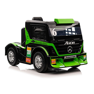 Elektrické autíčko kamión Megacar Mercedes XMX622, MP4, 2x45W, 1x12V 10Ah, zelený