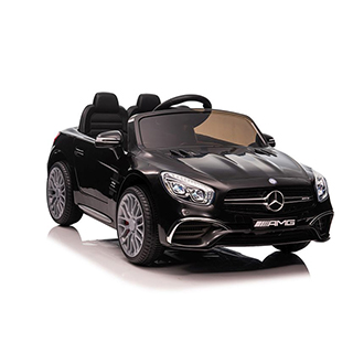 Detské elektrické autíčko dvojmiestne  Megacar Mercedes SL65 S, 2x45W, 1x12V 4,5Ah, čierne