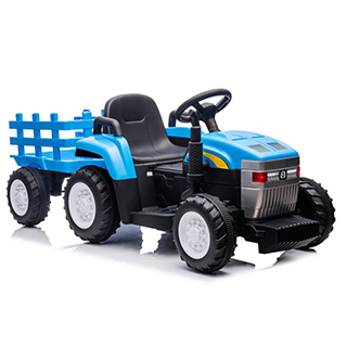 Megacar detský elektrický traktor s prívesom A009B, 2x45W, 1x12V 4,5Ah, modrý