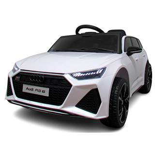 Detské elektrické autíčko Megacar Audi RS6 GT, diaľkové ovládanie, EVA kolesá, rádio USB + MP3, 2x35W, 1x12V 4,5Ah, biela