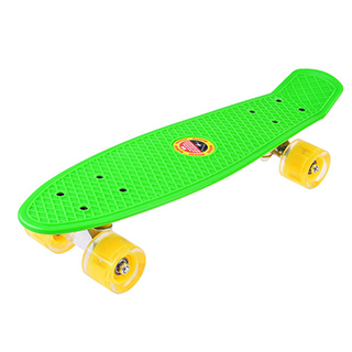 Megacar Skateboard so svietiacimi kolieskami SP0575, zelený