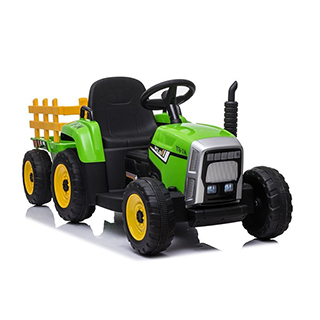 Megacar detský elektrický traktor s vlečkou XMX611, 2x 45W, 12V, 4,5Ah zelený s DO