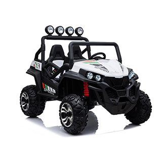 Detské elektrické autíčko bugina Megacar Buggy S2588, kožené sedadlo, EVA kolesá, predné LED svetlá, 4x45w, 2x12V 7Ah, biela