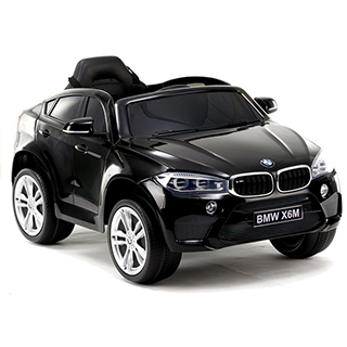 Detské elektrické autíčko Megacar BMW X6, 2x45W, 2x6V 7Ah, čierne
