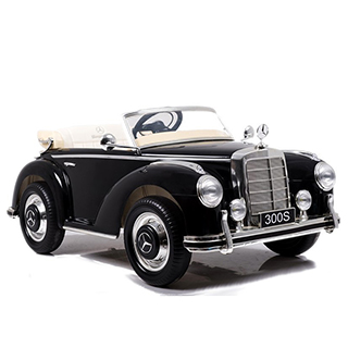 Megacar Mercedes-Benz 300S, 2x45W, 12V 7Ah, čierne lakované