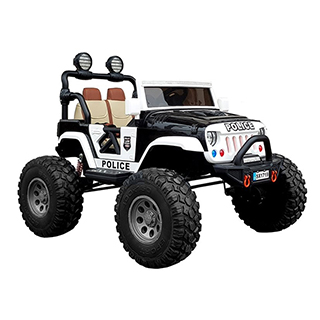 Megacar Jeep SX1719 Policia 4x4, 4x45W, 1x12V 10Ah, čierny