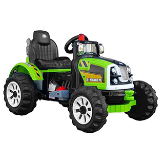 Megacar detský elektrický traktor Kingdom 2x45W, 2x6V 7Ah, zelený