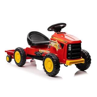Megacar Šliapací traktor s prívesom G206, červený