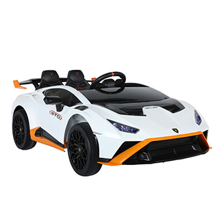 Športové detské elektrické autíčko Megacar Lamborghini STO DRIFT, 2x45W, 24V 4,5Ah, biele