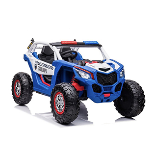 Megacar detské elektrické autíčko bugína XB-2118 Polícia 4x4, 4x45W, 24V 7Ah, modrá