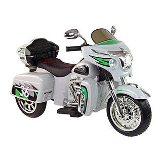 Detská elektrická motorka Megacar Goldwing NEL-R1800GS, trojkolesová, 2x45W, 12V 7Ah, sivá