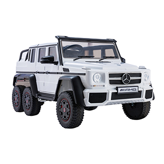 Detské elektrické autíčko SUV Megacar Mercedes G63 6x4, 4x45W, 2x12V 7Ah, biele