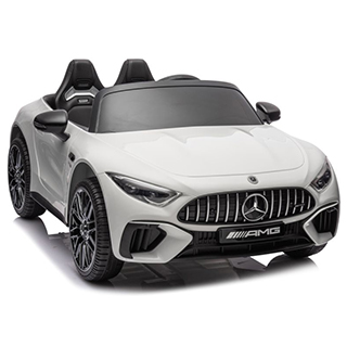 Detské športové dvojmiestne elektrické autíčko Megacar Mercedes AMG SL63, 2x200W, 24V 7Ah, biele
