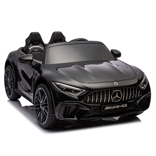 Detské športové dvojmiestne elektrické autíčko Megacar Mercedes AMG SL63, 2x200W, 24V 7Ah, čierne