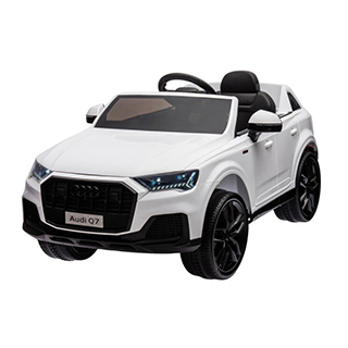 Detské elektrické autíčko Audi Q7 biele, 2x 45W, 12V 7Ah