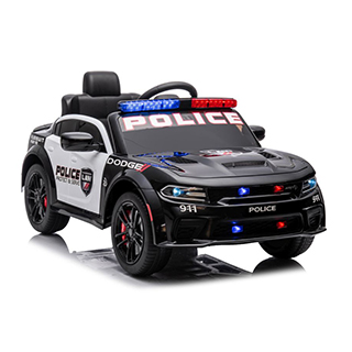 Megacar Detské elektrické autíčko Dodge Charger policajný 2x45W, 12V 7Ah, čierny