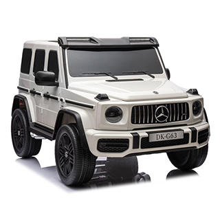 Detské elektrické autíčko Megacar Mercedes G63 XXL 24V, kolesá EVA pena, rádio USB,LCD Display, MP4, diaľkové ovládanie, kožená sedačka , 4x200W, 2x 24V 7Ah, biele