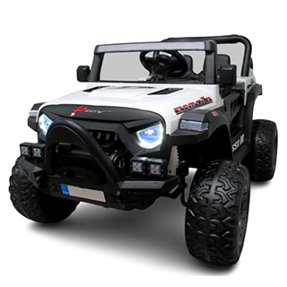Detské dvojmiestne terénne elektrické autíčko  Megacar XM16, 2 x 45 W, 12V 4,5Ah, biele