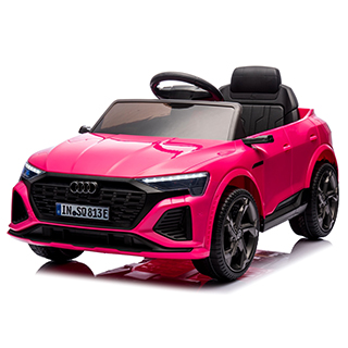 Detské elektrické autíčko Megacar Audi SQ8, kolesá EVA pena,USB, MP3, diaľkové ovládanie, kožená sedačka , 2x35W, 12V 4,5Ah, ružová