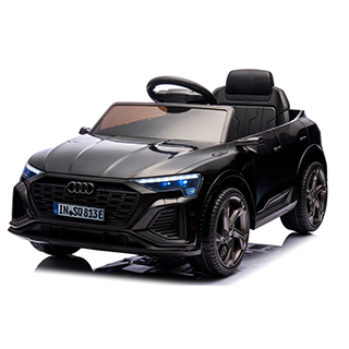 Detské elektrické autíčko Megacar Audi SQ8, kolesá EVA pena,USB, MP3, diaľkové ovládanie, kožená sedačka , 2x35W, 12V 4,5Ah, čierna