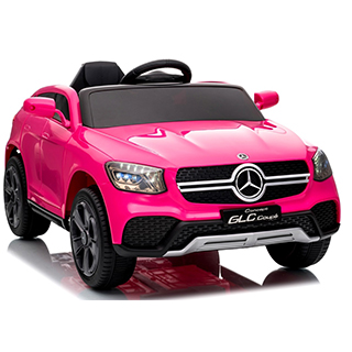 Megacar Mercedes GLC Coupe, USB, MP3, sedadlo z ekokože,kolesá EVA pena, 4x45W, 1x12V 7Ah, ružový
