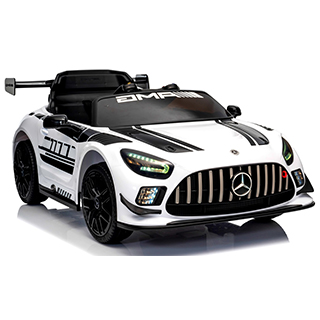 Detské elektrické autíčko Megacar Mercedes GT3, 2x45W, 12V 4,5Ah, biele