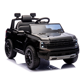 Megacar Ford Ranger Raptor, 2 x 45W, 1 x 10,8 V 3,1Ah, USB, MP3, kolesá z EVA peny, kožené sedadlo, čierne