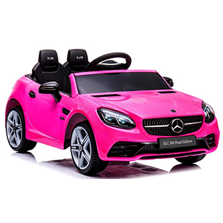 Megacar detské elektrické autíčko Mercedes SLC300, 2x45W, 1x10,8V 3,1Ah, USB, MP3, kožené sedadlo, EVA kolesá, ružové