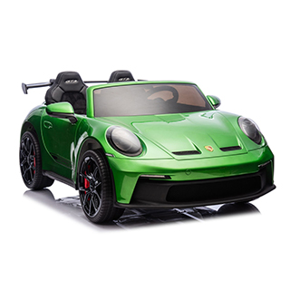 Megacar Detské elektrické autíčko DK-P911 Porsche GT3,EVA kolesá, kožené sedadlo, USB, MP3, Bluetooth, 4x200W, 24V 7Ah, zelené lakované