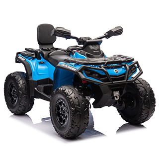 Megacar Detská elektrická štvorkolka Can Am Outlander 4x4 DK-CA005,EVA kolesá, kožené sedadlo, USB, MP3, Bluetooth, 4x200W, 24V 7Ah, modrá