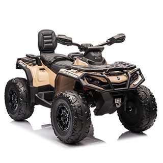 Megacar Detská elektrická štvorkolka Can Am Outlander 4x4 DK-CA005,EVA kolesá, kožené sedadlo, USB, MP3, Bluetooth, 4x200W, 24V 7Ah, khaki