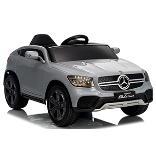 Megacar Mercedes GLC Coupe, USB, MP3, sedadlo z ekokože, kolesá EVA pena, 4x45W, 1x12V 7Ah, sivý