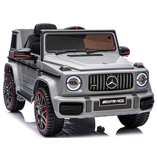 Detské elektrické autíčko Megacar Mercedes G63, kolesá EVA pena, rádio USB, MP3, diaľkové ovládanie, kožená sedačka , 4x45W, 12V 7,5Ah, sivá
