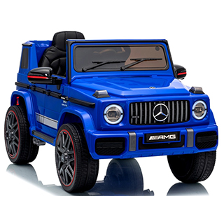 Detské elektrické autíčko Megacar Mercedes G63, kolesá EVA pena, rádio USB, MP3, diaľkové ovládanie, kožená sedačka , 4x45W, 12V 7,5Ah, modrá