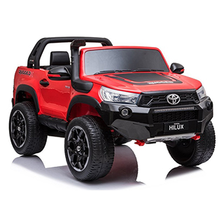 Detské terénne elektrické autíčko dvojmiestne Megacar Toyota Hilux DK-HL850, 4x45W, 2x12V 7Ah, červené lakované