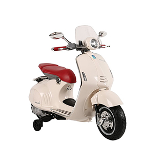 Megacar detský elektrický skúter Vespa GTS 300, 2x45W, 2x6V 4,5Ah, biely