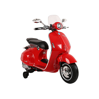 Megacar detský elektrický skúter Vespa GTS 300, 2x45W, 2x6V 4,5Ah, červený