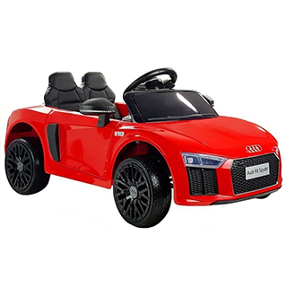 Detské elektrické autíčko Megacar Audi R8 Spyder, 2x45W, 2x6V 4,5Ah, červené