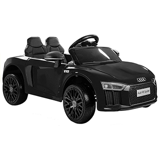 Detské elektrické autíčko Megacar Audi R8 Spyder, 2x45W, 2x6V 4,5Ah, čierne