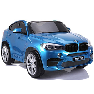 Megacar BMW X6M, 2x120W, 12V 10Ah, modré lakované