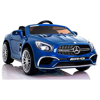 Megacar Mercedes SL65, LCD displej,  2x45W, 12V 7Ah, modré lakované