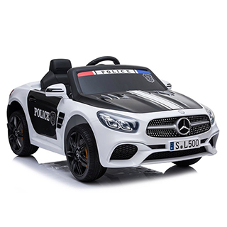 Megacar Mercedes SL500 Policia, 2x45W, 12V 7Ah, biele